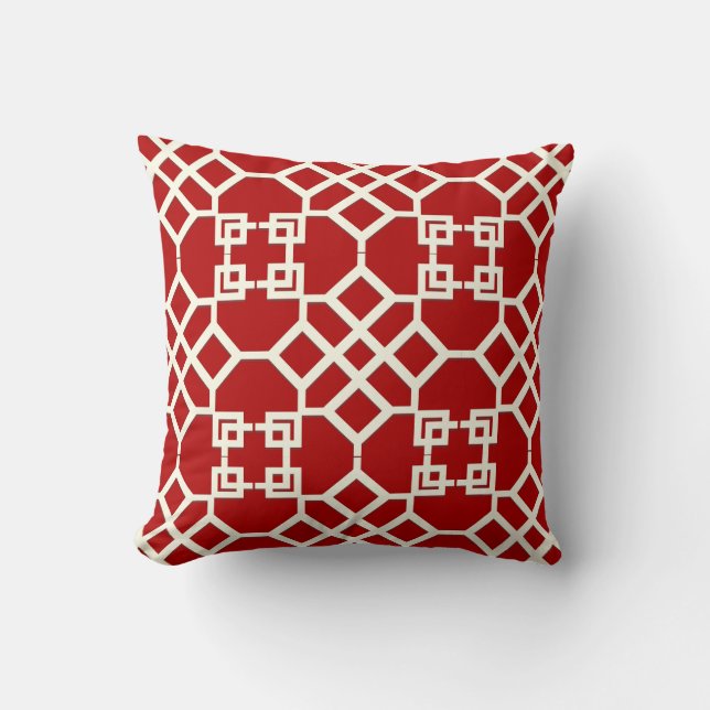 PixDezines chinois trellis/diy colours Cushion (Front)
