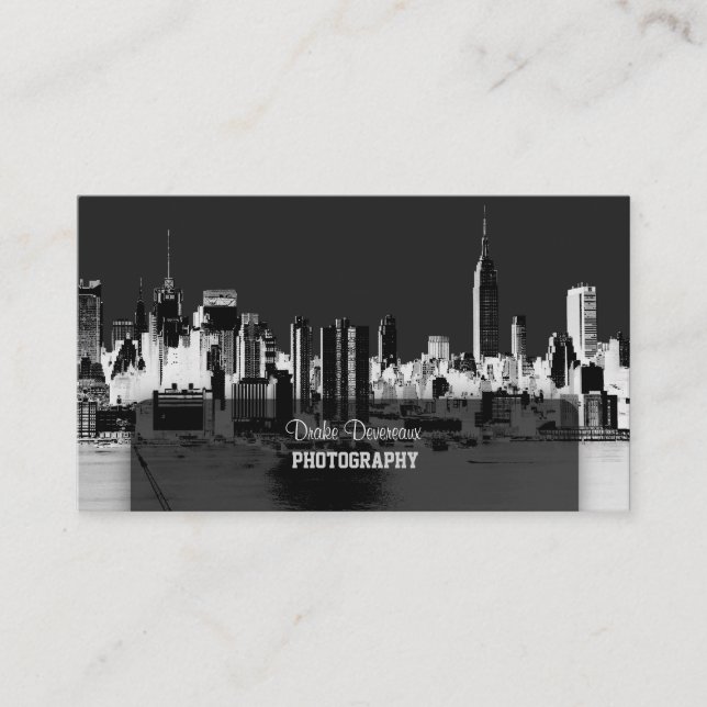 PixDezines City Scape, New York Skyline Business Card (Front)