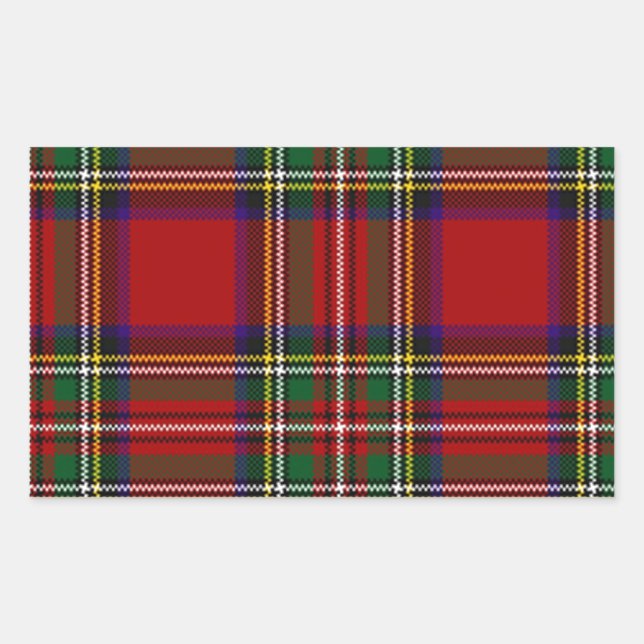 PixDezines clan stewart tartan Rectangular Sticker (Front)