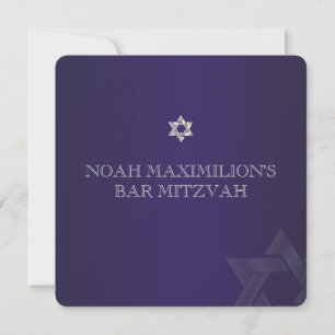PixDezines classic mitzvah/purple/diy colour Invitation
