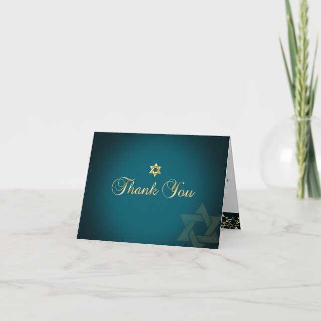 PixDezines classic mitzvah thank you/DIY colour You Card (Front)