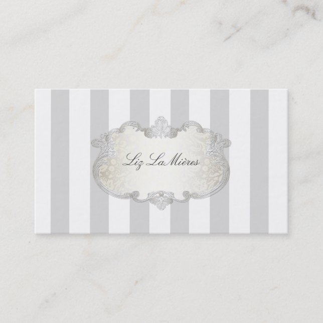 PixDezines classy adjustable stripes+colour Business Card (Front)