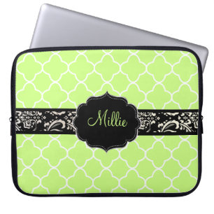 PixDezines Clover Trellis/DIY monogram+colour! Laptop Sleeve