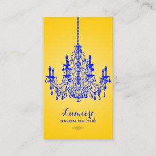 PixDezines cobalt blue chandelier/DIY colour Business Card