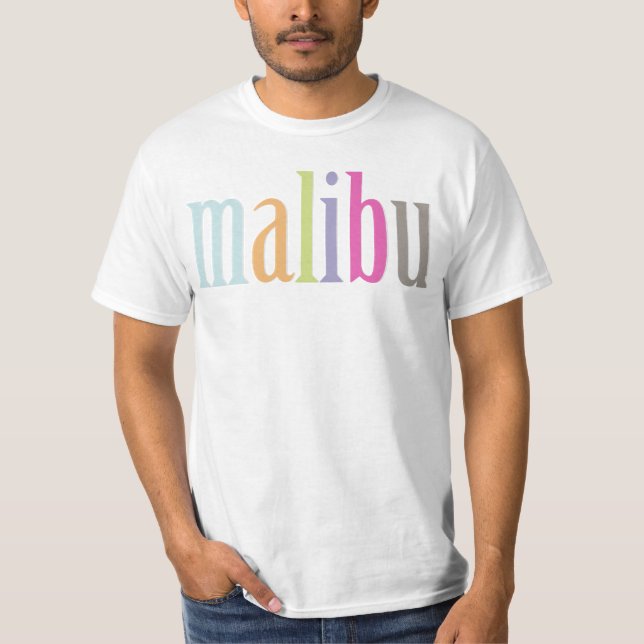 PixDezines Colourful Malibu t's T-Shirt (Front)