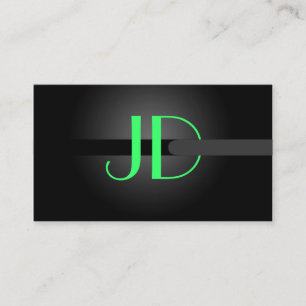 PixDezines Cool Neon Lights Monogram/diy colour Business Card