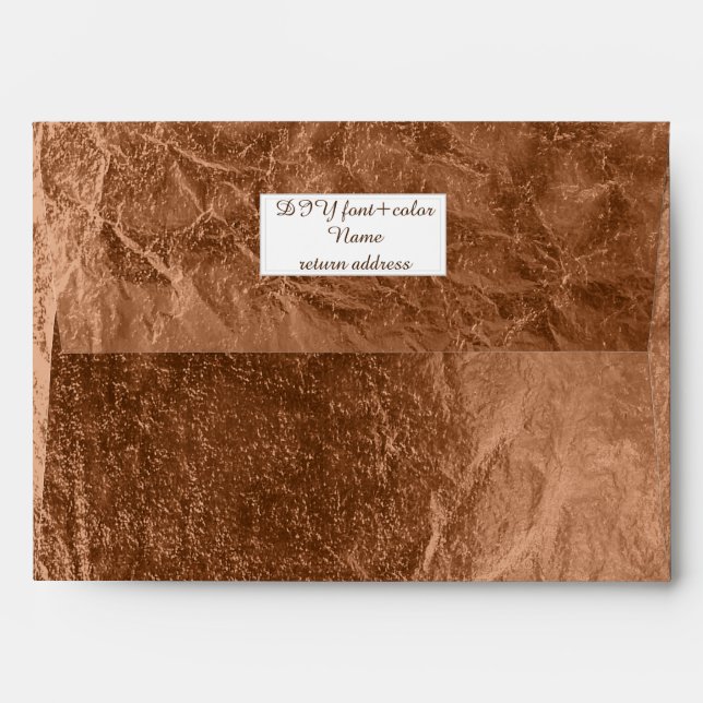 PixDezines copper/faux foil Envelope (Back (Top Flap))