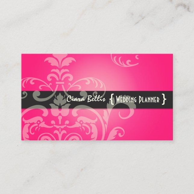 PixDezines Crest Damask Business Card (Front)