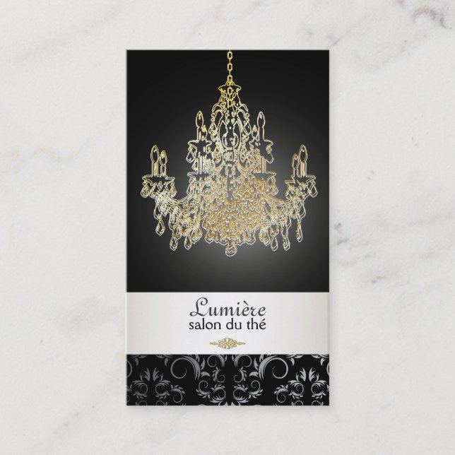 PixDezines crystal chandelier/DIY colour Business Card (Front)