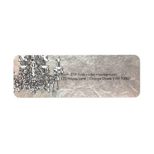 PixDezines crystal chandelier/faux silver foil
