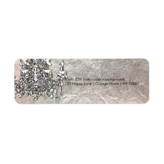 PixDezines crystal chandelier/faux silver foil