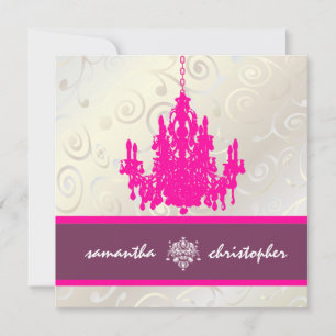 PixDezines Cupcakes Swirls + Chandelier Invitation
