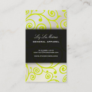 PixDezines cupcakes swirls + green peridot Business Card