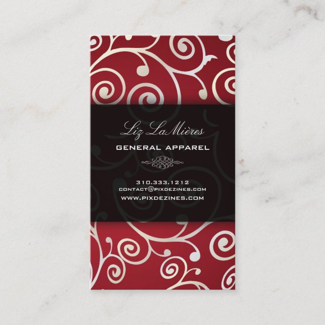 PixDezines cupcakes swirls + pearly white Business Card (Front)