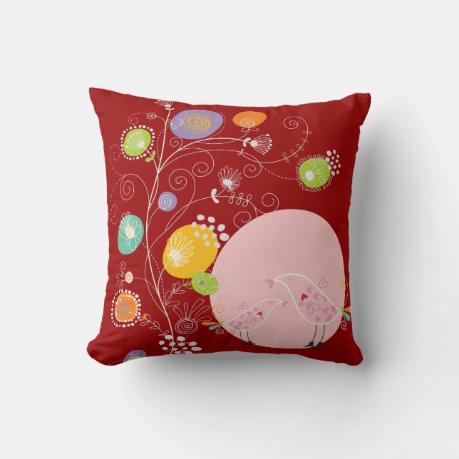 PixDezines dandelions/daisies+roses/diy background Cushion (Front)