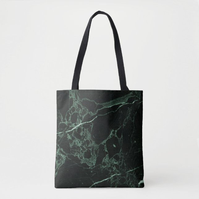 PixDezines DARK GREEN MARBLE Tote Bag (Front)