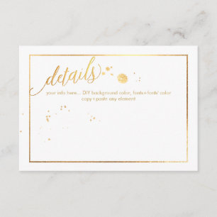 PixDezines Dazzled/Faux Gold Details/Enclosure Enclosure Card