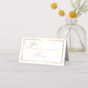 PixDezines Dazzled Faux Gold DIY background Place Card