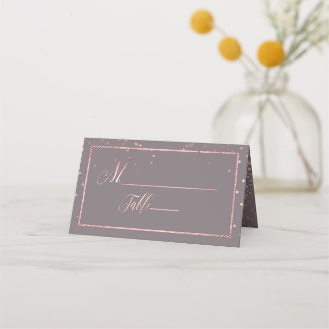 PixDezines Dazzled Faux Rose Gold DIY background Place Card (Front)
