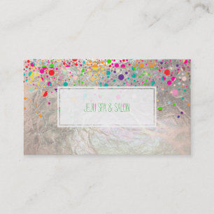 PixDezines dazzled/rainbow/faux silver Business Card