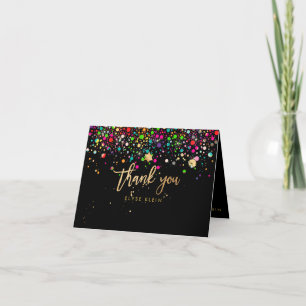PixDezines Dazzled Rainbow Mitzvah Thank You Card