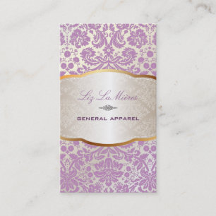 PixDezines desirée damask/lilac Business Card