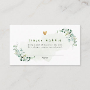 PixDezines Diaper Raffle Gum Eucalyptus Place Card