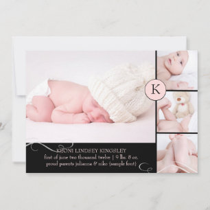 PixDezines diy accent colour/ birth announcement