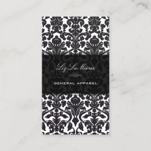 PixDezines/diy background/black flora damask Business Card
