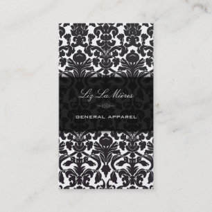 PixDezines/diy background/black flora damask Business Card