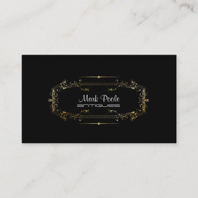 PixDezines diy background colour/filigree swirls Business Card (Front)