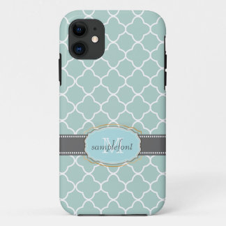 PixDezines diy background colour/quatrefoil patter Case-Mate iPhone Case