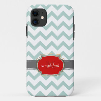 PixDezines diy background colour/white chevron Case-Mate iPhone Case