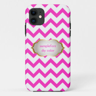 PixDezines diy background colours/white chevron iPhone 11 Case