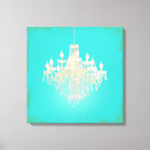 PixDezines DIY Background/Crystal Chandelier Canvas Print