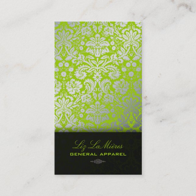 PixDezines diy background/desiree Vintage Damask Business Card (Front)