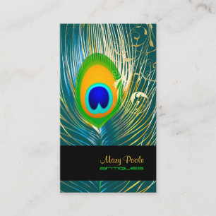 PixDezines DIY background/peacock+filigree swirls Business Card