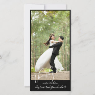 PixDezines DIY background/thank you wedding photo Thank You Card