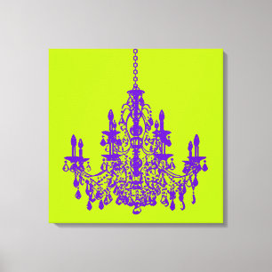 PixDezines DIY Background/Violet Chandelier Canvas Print