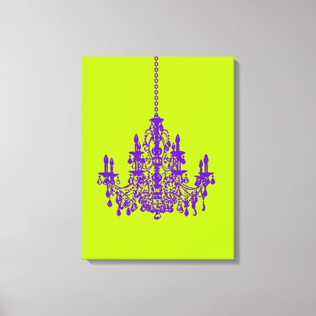 PixDezines DIY Background/Violet Chandelier Canvas Print (Front)