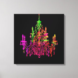 PixDezines DIY Bckgrnd/Murano Glass Chandelier Canvas Print