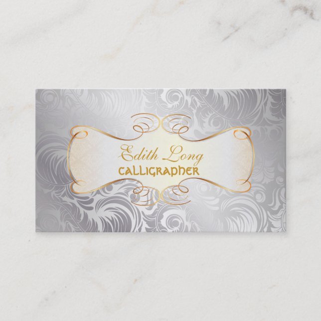 PixDezines diy colour/antique scrolls Business Card (Front)