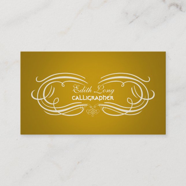 PixDezines diy colour/antique scrolls Business Card (Front)