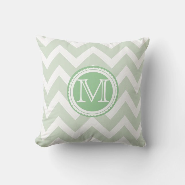 PixDezines diy colour chevron/seafoam green Cushion (Front)