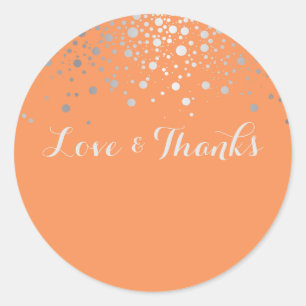 PixDezines DIY colour/dazzled/silver specks Classic Round Sticker