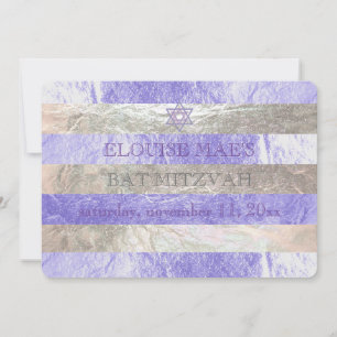 PixDezines DIY colour/faux foil stripes bat mitzva Invitation