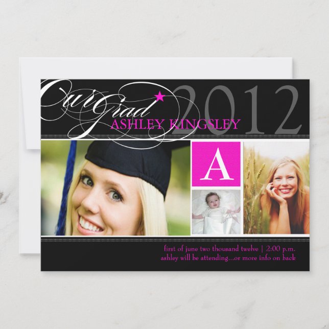 PixDezines diy colour, grads announcement (Front)