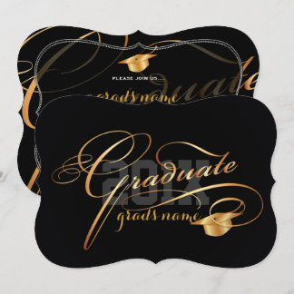 PixDezines  DIY Colour Graduation/Gold Cap Invitation
