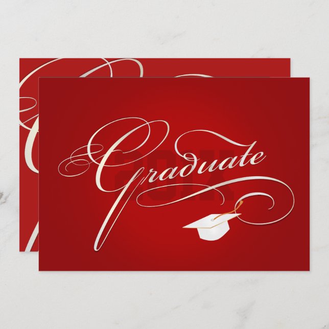 PixDezines DIY Colour  Graduation Invitation (Front/Back)