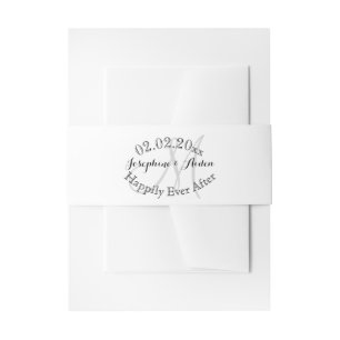PixDezines DIY colour/Monogram/curved lettering Invitation Belly Band